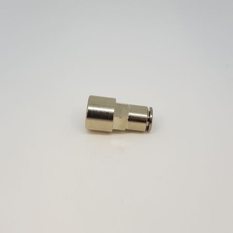 Straight Adaptor Female 6mm x 1/4 Metal 020065