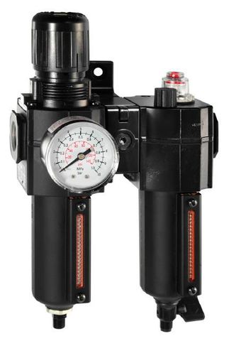 FRL 1/2'' 2 STAGE CHICAGO PNEUMATIC C/W GAUGE 0-10 BAR