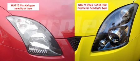 HEADLIGHT GUARDS - LIGHT TINT - PAIR (not suited to projector HID lamps)