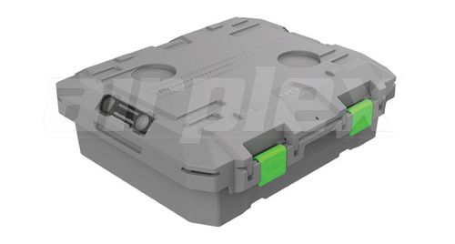 TRED Storage Box 25L- Grey With Green