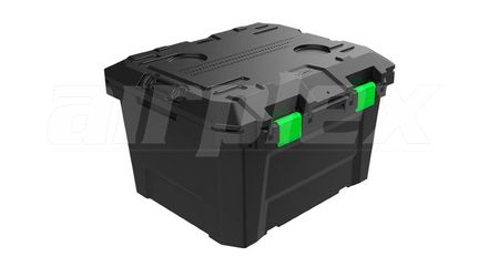 TRED Storage Box 65L- Black With Green
