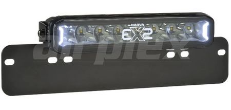 10" EX2 Blackout Light Bar Single Row Licence Plate