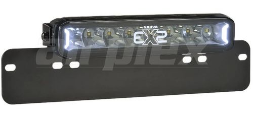 10" EX2 Blackout Light Bar Single Row Licence Plate