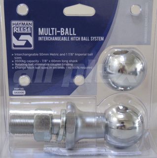 MULTI-BALL - Interchangeable Hitch Ball System - 7/8" Shank