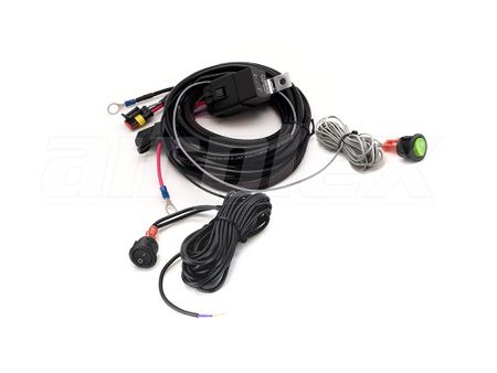 LAZER LIGHTS One-Lamp 3-Pin Superseal Wiring Kit (12V), with Momentary Switch (for Linear-6 Elite+)