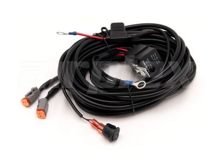 LAZER LIGHTS Two-Lamp 2-Pin Deutsch DT Wiring Kit, Long (12V)
