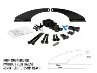 LAZER LIGHTS Roof Mounting Kit (without Roof Rails) - 65mm Height - 105mm Reach