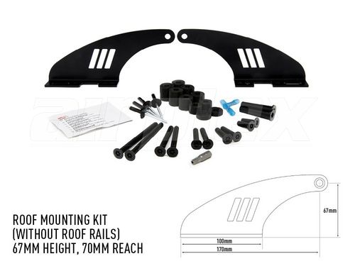 LAZER LIGHTS Forward Roof Mounting Kit - 67mm Height