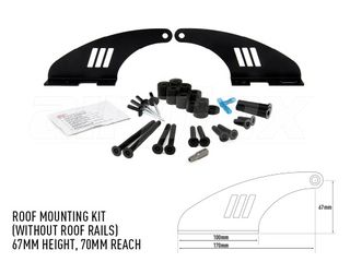LAZER LIGHTS Forward Roof Mounting Kit - 67mm Height