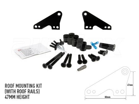 LAZER LIGHTS Roof Rail Mounting Kit - 47mm Height