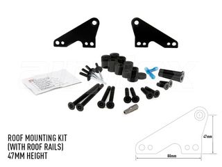 LAZER LIGHTS Roof Rail Mounting Kit - 47mm Height