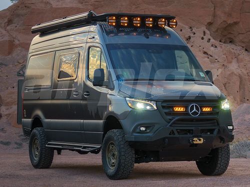 LAZER LIGHTS Mercedes Sprinter (2019+) - Front Bumper Kit (includes: 2x Carbon-2 DRIVE, 1x Bumper Mo
