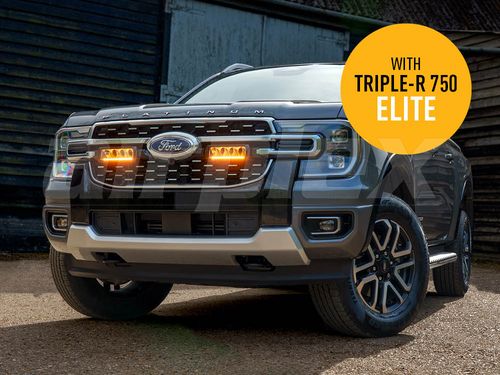 LAZER LAMPS Ford Ranger Platinum (2024+) - Grille Mount Kit (includes: 2x Triple-R 750 Elite  1x Gr
