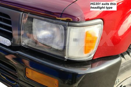 HEADLIGHT GUARD - BLUE - PAIR - check angle of indicator