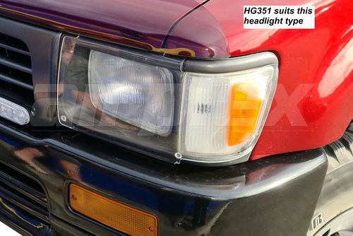 HEADLIGHT GUARD - BLUE - PAIR - check angle of indicator