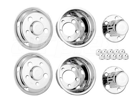 WHEEL TRIM - 17.5" x 6" wheels with 5 holes with 41mm nut covers (set)