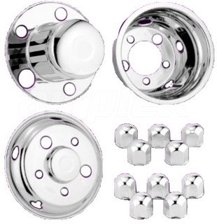 WHEEL TRIM - 17.5" x 6" wheels with 5 holes with 41mm nut covers (set)
