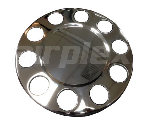 WHEEL TRIM - 22.5" s/s nut protection cover (flat face) with lodged brackets (each)