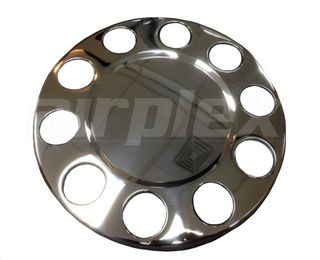 WHEEL TRIM - 22.5" s/s nut protection cover (flat face) with lodged brackets (each)