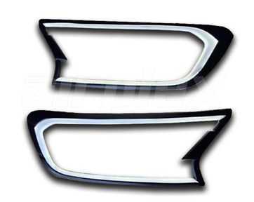 HEADLIGHT TRIM WITH LED DRL GLOW - PX2 & PX3 - BLACK