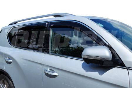 WEATHERSHIELD - SLIM - DARK TINT - 4 PIECE SET - CHROME EDGE
