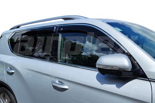 WEATHERSHIELD - SLIM - DARK TINT - 4 PIECE SET - CHROME EDGE