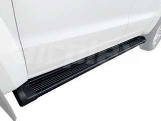 SIDE STEPS - FLAT ALLOY - BLACK suit Toyota Hilux