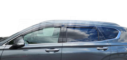 WEATHERSHIELD - SLIM - DARK TINT - 4 PIECE SET - CHROME EDGE - Santa Fe