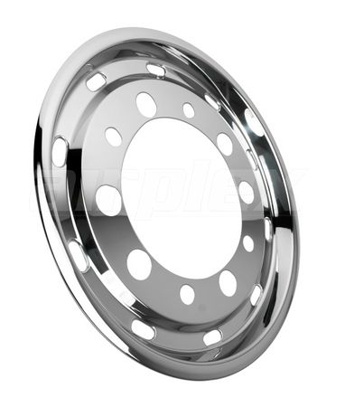 WHEEL TRIM - 22.5" s/s wheel liner for steel 10-stud (22.5" x 11.75)  30mm inset (each)