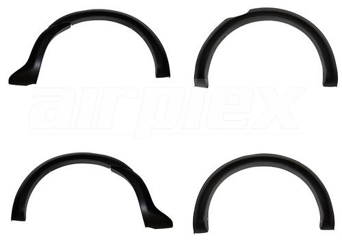 FLARE SET - WITHOUT BOLTS LOOK - NON SENSOR - MATT BLACK - 6" PROFILE