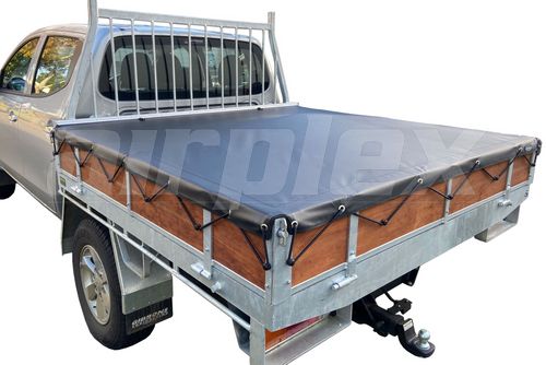 TONNEAU COVER - CONTINUOUS BUNGEES - Double Cab Flat Deck