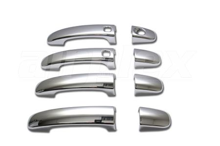 DOOR HANDLE COVER SET - CHROME - WITH SKS BUTTON HOLE