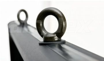 Roof Rack -Eye Bolts x2 w Black HWare
