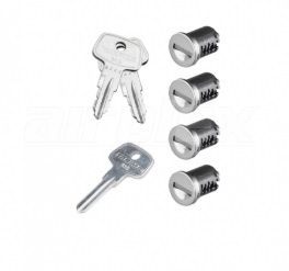 Roof Rack -Rpl SKS Lock Cores Set of 4 w 2 Keys