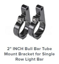 LIGHT BAR BRACKET - 2" TUBE CLAMP