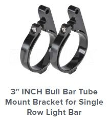 LIGHT BAR BRACKETS - 3" - single row