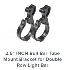 LIGHT BAR BRACKET - 2.5" Double Row