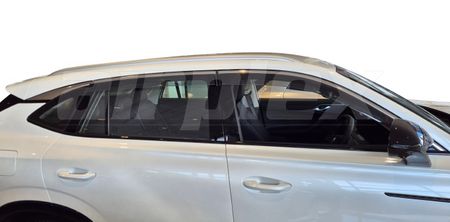 WEATHERSHIELD - SLIM - DARK TINT - 4 PIECE SET - CHROME EDGE