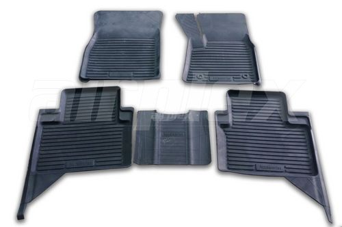 FLOOR MAT SET - RUBBER - D/C HILUX 2015+