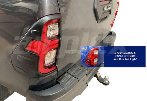 TAIL LIGHT TRIM - BLACK - suits Facelift LED Tail Light