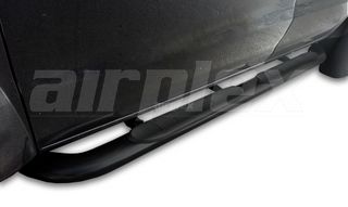 SIDES STEPS - OVAL STYLE - BLACK suit Toyota Hilux