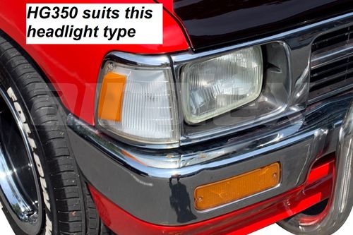 HEADLIGHT GUARD - CLEAR - PAIR - check angle of indicator