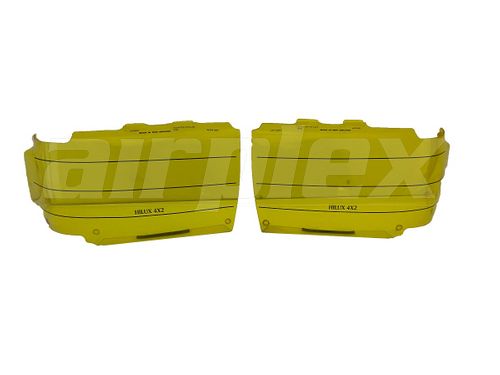 HEADLIGHT GUARD - YELLOW - PAIR  - check angle of indicator