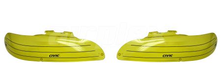 HEADLIGHT GUARDS - YELLOW - PAIR