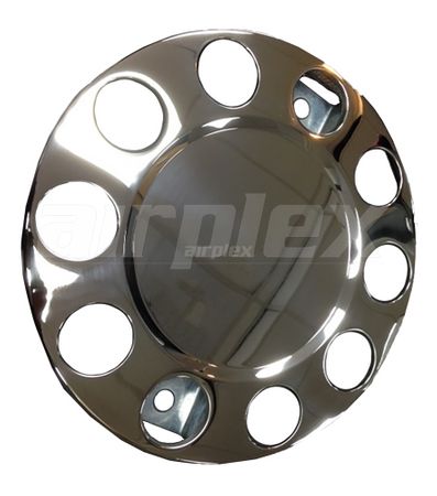 WHEEL TRIM - 22.5" s/s nut protection cover (flat face) with lodged brackets