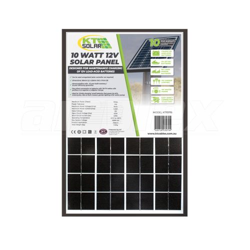 SOLAR PANEL - 10 Watt, 12V Single Cell Mono-crystalline Solar Panel