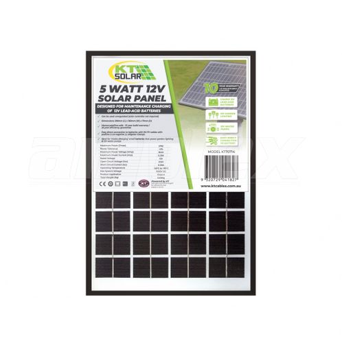 SOLAR PANEL - 5 Watt, 12V Single Cell Mono-crystalline Solar Panel