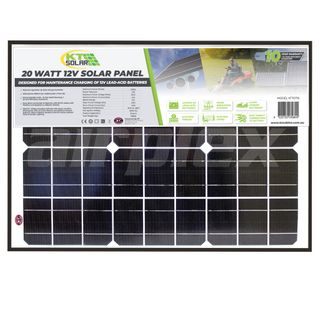 SOLAR PANEL - 20 Watt, 12V Single Cell Mono-crystalline Solar Panel