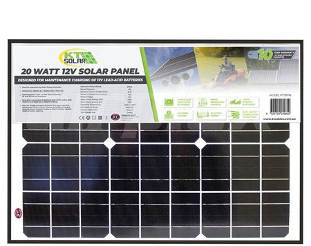 SOLAR PANEL - 20 Watt, 12V Single Cell Mono-crystalline Solar Panel