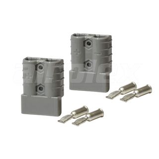 SOLAR PANEL - 50A, 12-48V Heavy Duty Connector Grey, Twin Pack